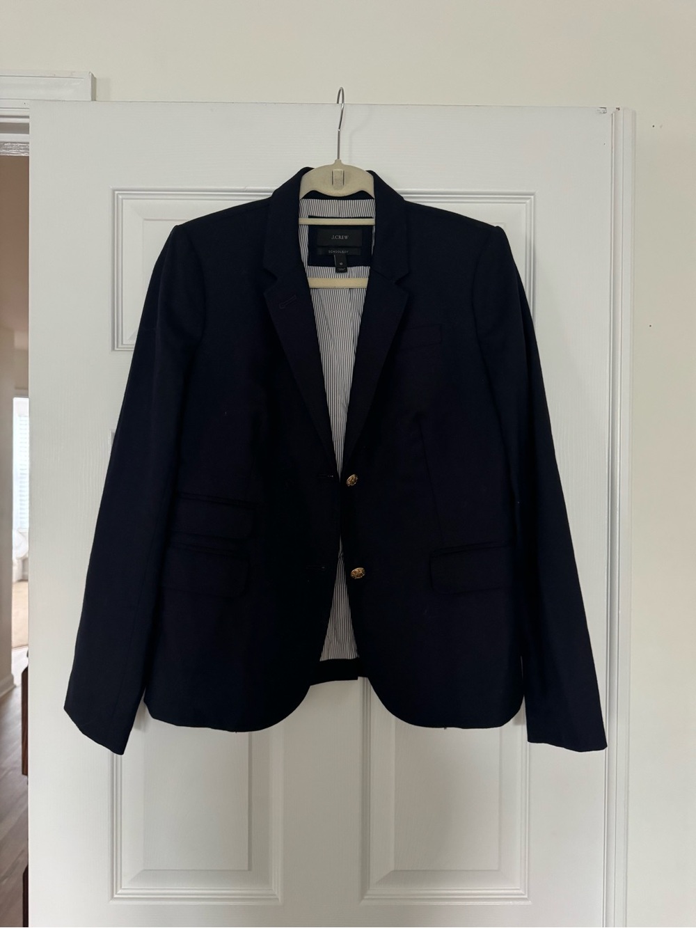 J. Crew Navy Blazer with Gold Buttons